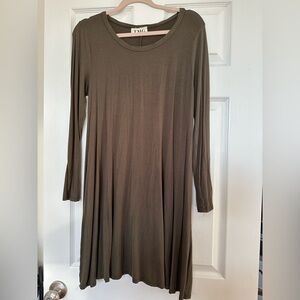 Causal Long Sleeve Dresses red and olive green large but lots of extra room.